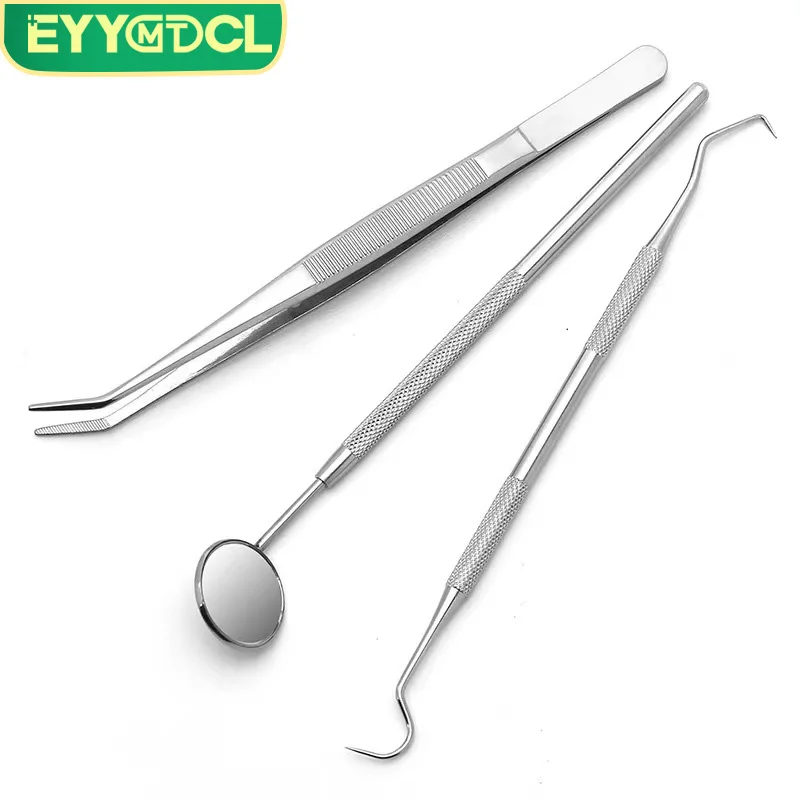 EYYStainless Steel Dentist Mouth Mirror Multifunction Dental Sickle Tartar Scaler Teeth Pick Spatula Set Whitening Oral Care Kit