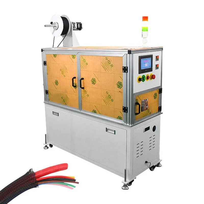 CNC Automatic wear braid sleeving machine wire harness nylon network management inserting machine cable insert braided tube