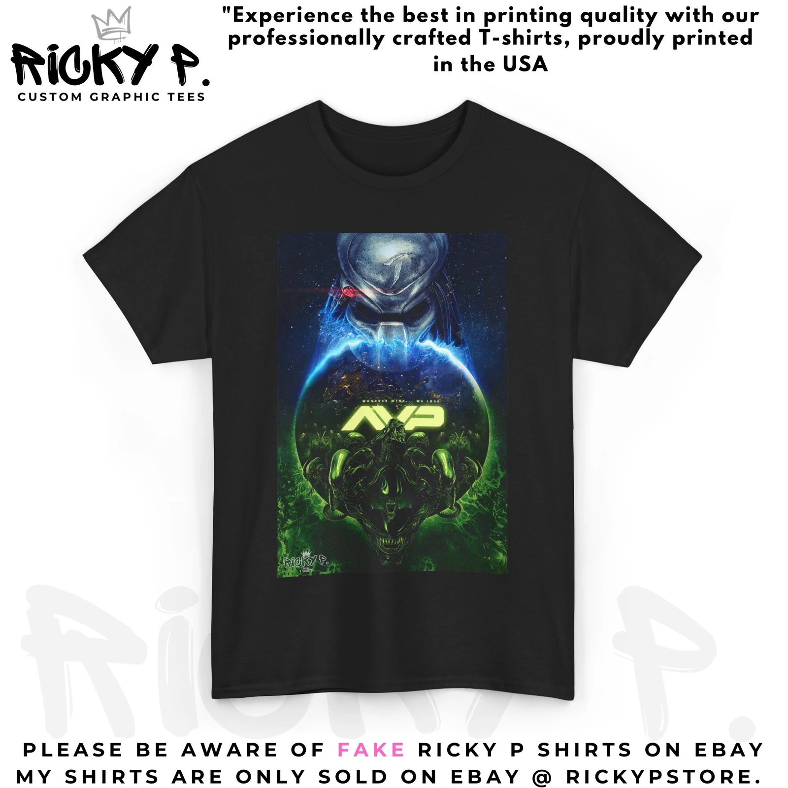 Alien vs. Predator Movie T shirt Unisex Heavy Cotton Tee