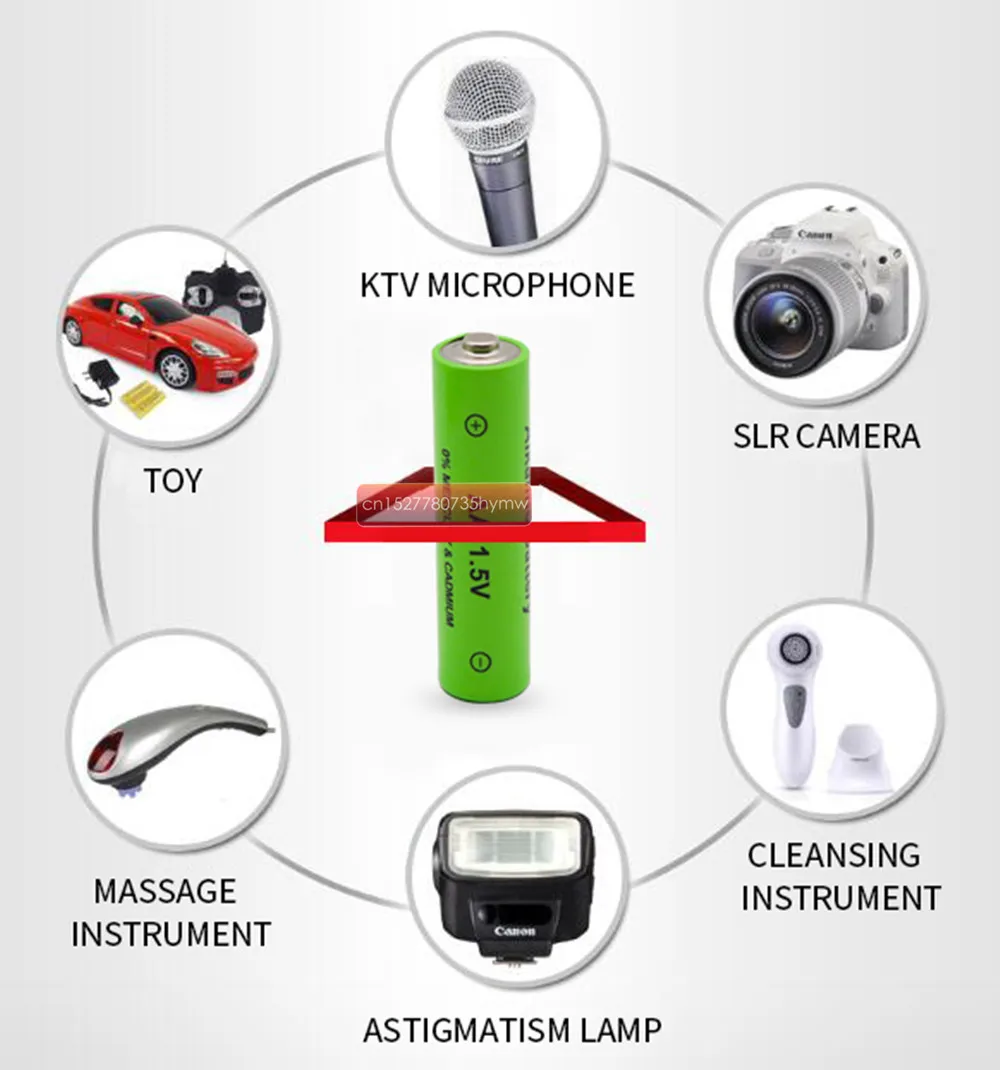 بطارية قلوية قابلة لإعادة الشحن AA ، 3000 مللي أمبير ، 1.5 فولت ، لمصباح led ، لعبة mp3