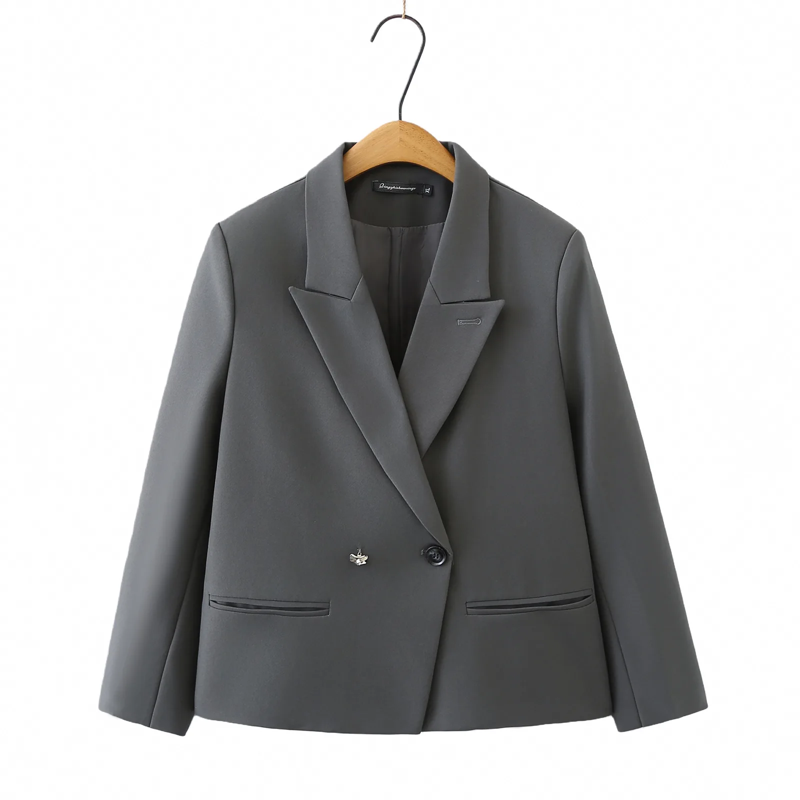 

XXXXL Fashion Plus Size Woman Clothing Blazer 2026 Spring Elegant Long Sleeved Suit Jacket Oversized Tailored Collar Coat 2601