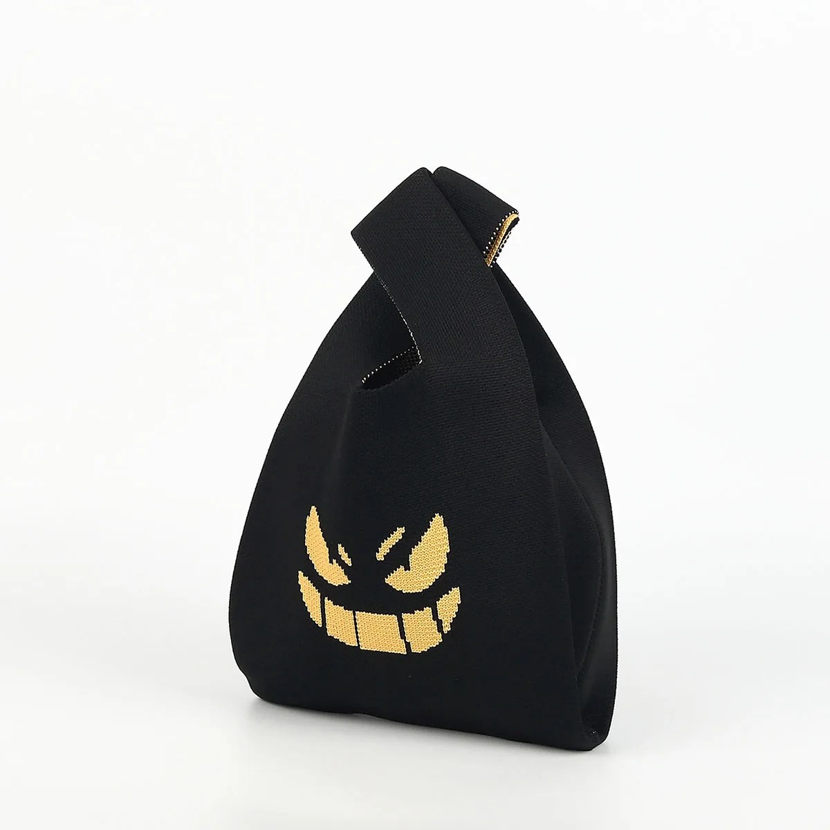 

Cute and Funny Expression Halloween-Style Knitted Bag, Creating a Festive Atmosphere, Suitable for a Variety of Scenes, Breathable and Foldableable Knitted Fabric, Carrying Umbrellas, Mobile Phones, Cosmetics, Books, Suitable for Daily Travel, Fitness, Sh