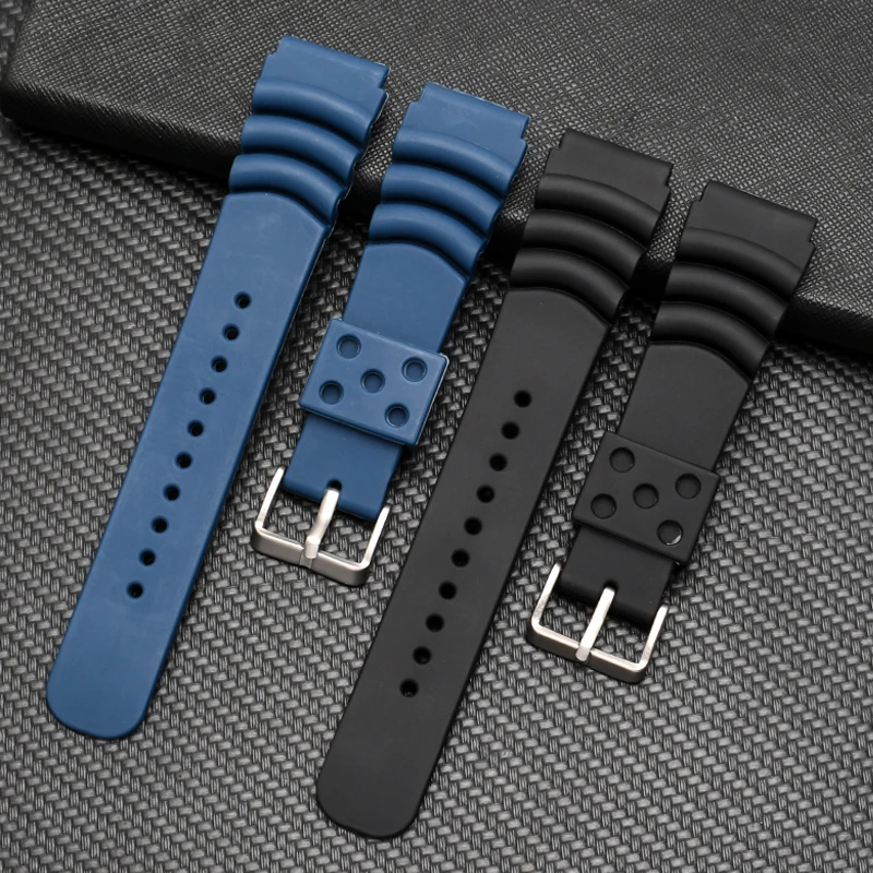 20mm 22mm 24mm Silicone Strap for Seiko SEIKO No. 5 SRP601J1 PROSPEX Series SRP777J1 Men Women Sport Waterproof Rubber Wrist Bra