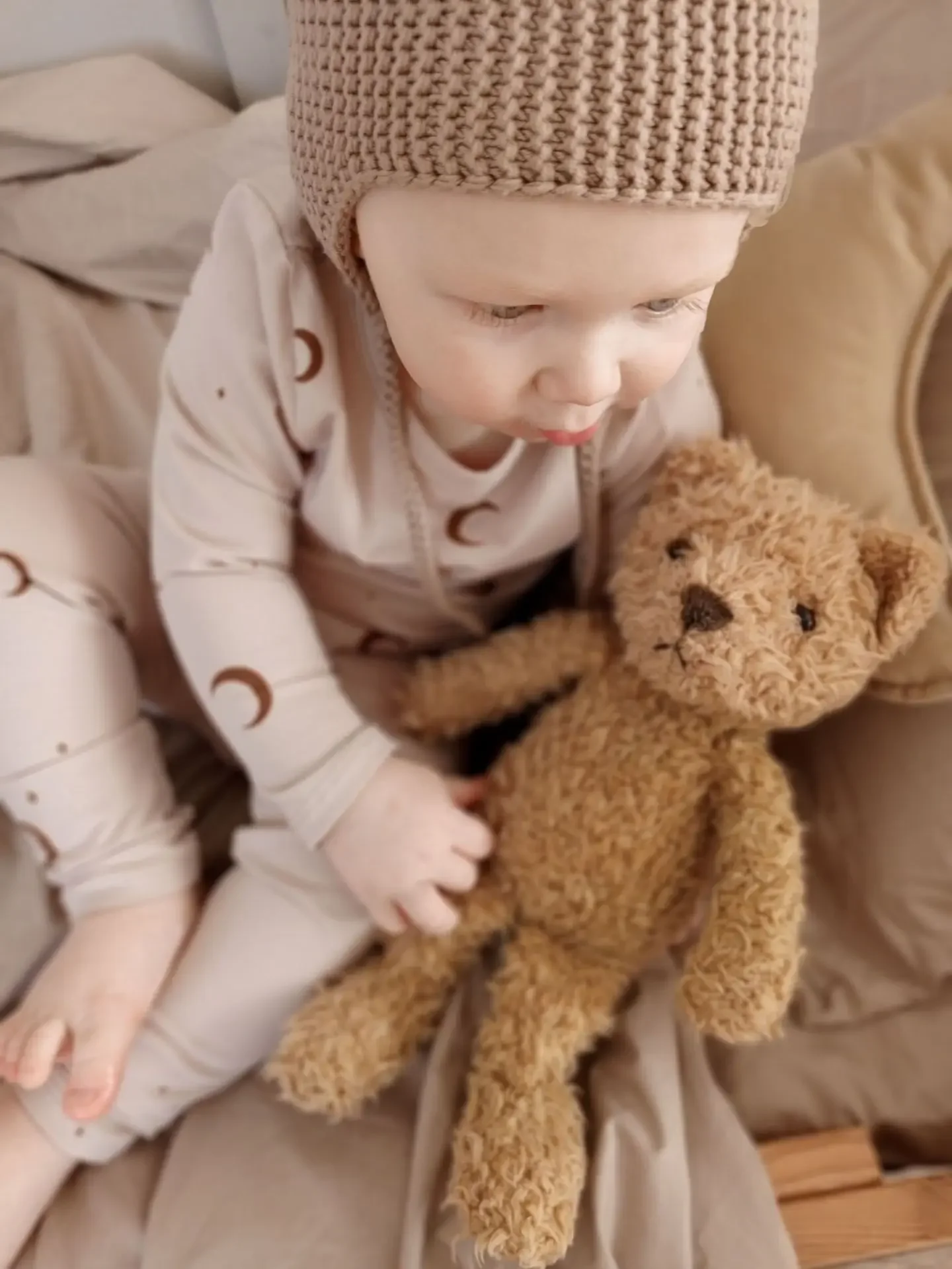 Vêtements de nuit chauds en coton à fibres courtes pour enfants, Style nordique, automne/hiver, pour garçons et filles, vêtements de maison à manches longues