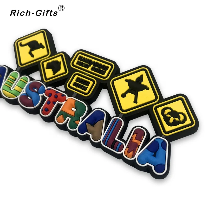 Personalized Custom 3D Soft Rubber Souvenir Alphabet Letters Fridge Magnet