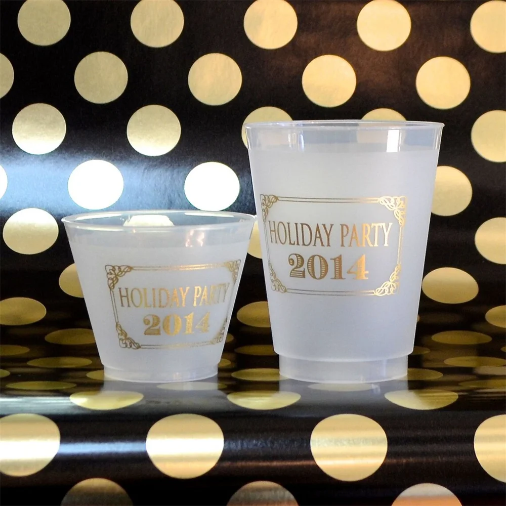 Personalized Wedding Shatterproof Cups, Couple's Names Cups, Custom Frost-Flex Party Cups, Printed Plastic Party Cups, Engagemen