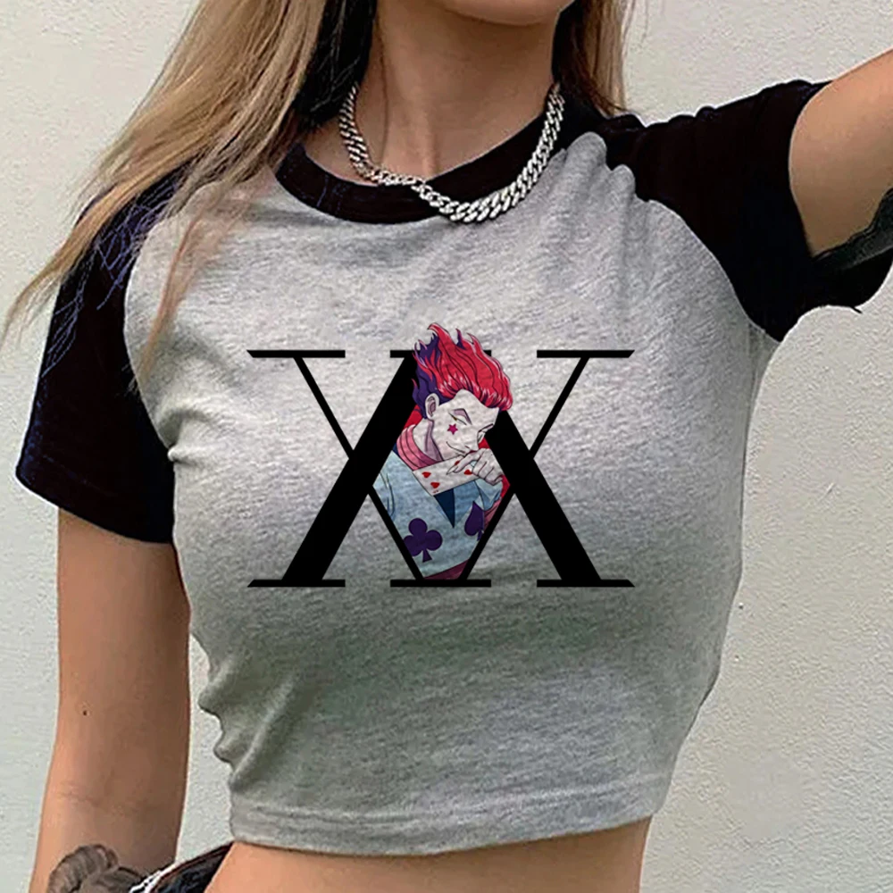Hunter x Hunter Crop-Top Shoujo Gothic Anime Japan Sommer Harajuku Top T-Shirts Grafik Gyaru Kawaii süß Vintage – Detail 6