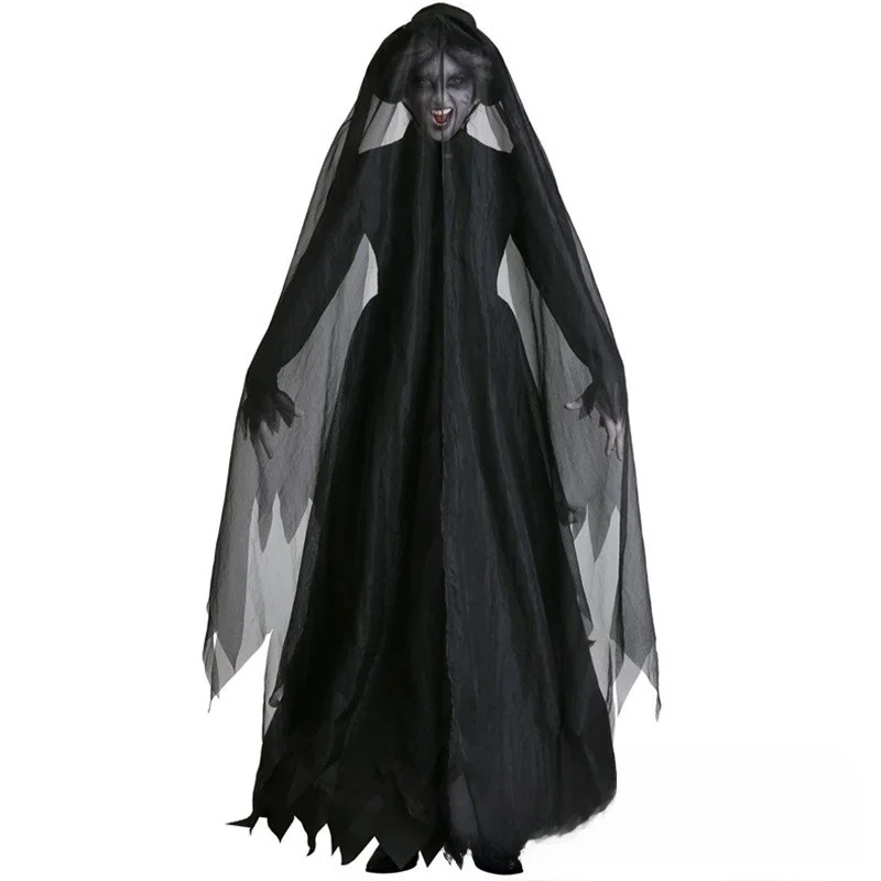 

Halloween Costume Ghost Bride Witch Game Suit Women's Ethnic Stage Costume Gothic Style Party Outfit Spring 2023