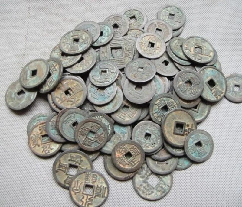 Collect Chinese Copper Coin Old Dynasty Antique Currency Sent at Random