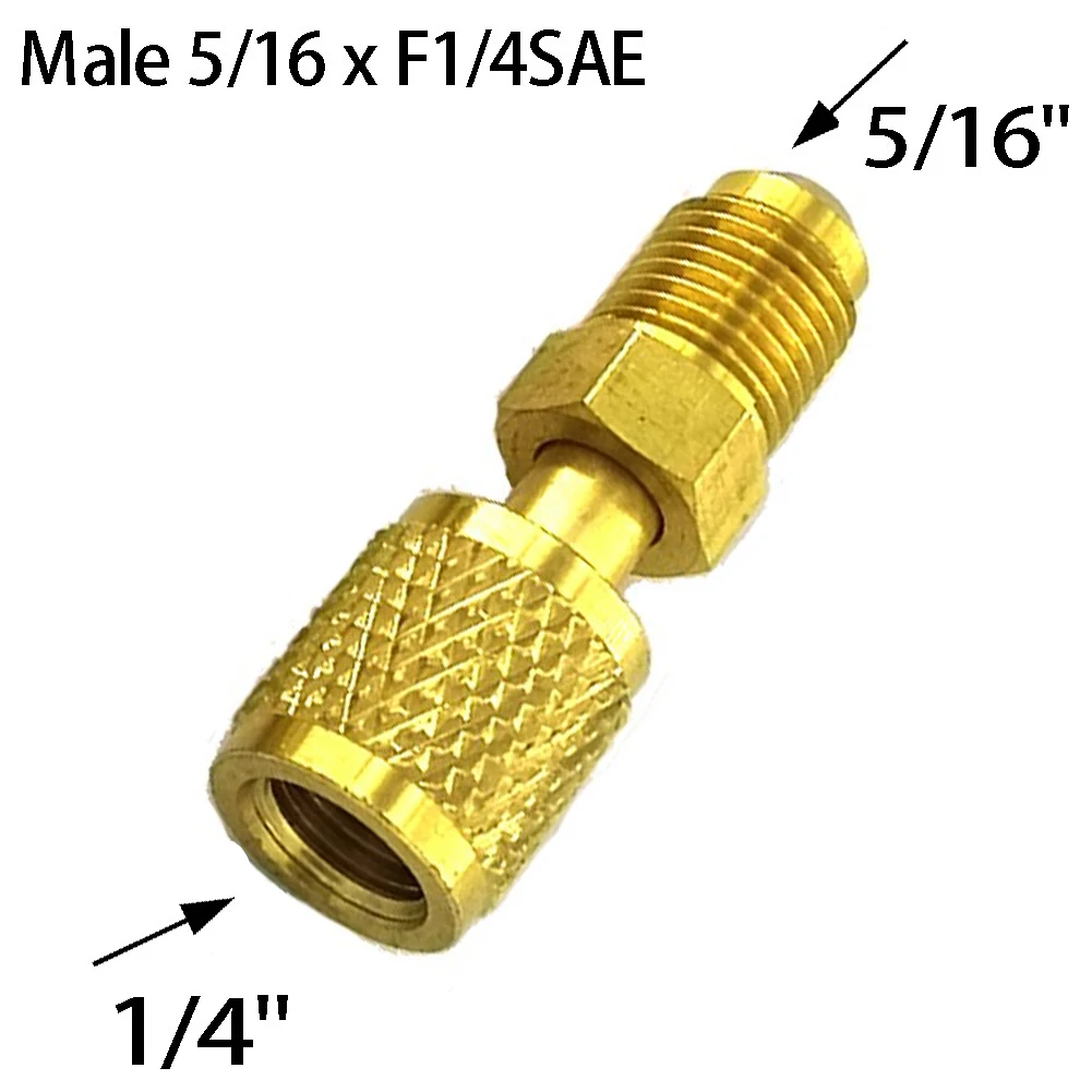 Male Adapter Male 5/16 X F1/4 SAE Ergonomic Construction Features Sturdy Construction For Air Conditioning Systems 1pc Adapter