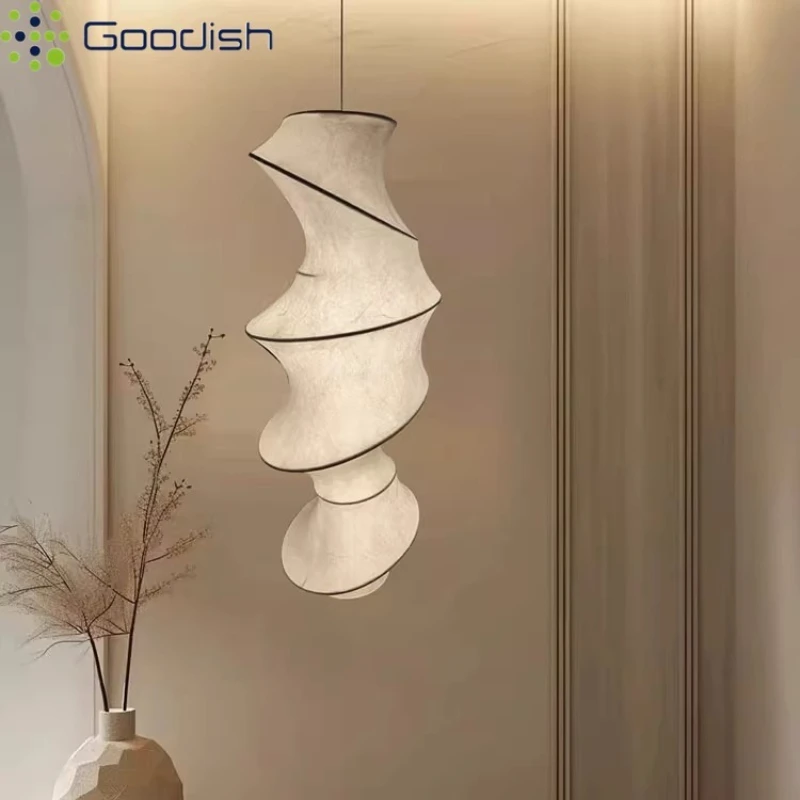 

Modern Minimalist Stylish Silk Long Bat Network LED Pendant Lights Art Hand-Knitted Lamps for Bedroom Home Decoration Chandelier