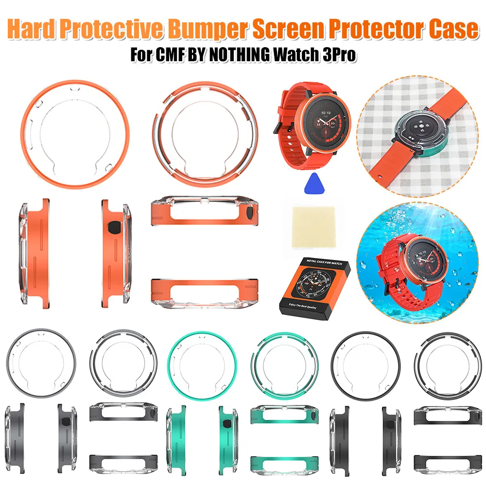 

Hollow Protector Cover Protective Bumper Anti-Scratch SmartWatch PC Protect Shell Drop-proof for CMF By Nothing Watch 3 Pro
