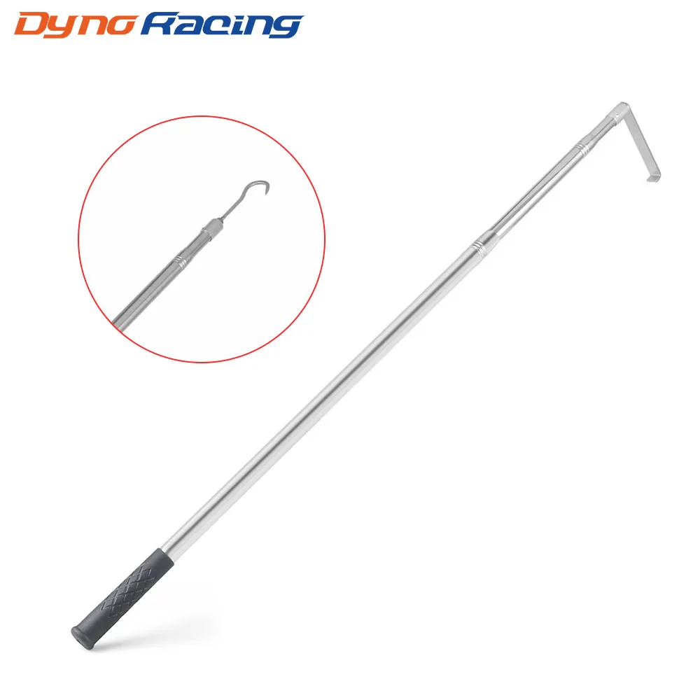 Grabber Reach Retriever Tool 6.3 Ft Heavy Duty Truck Accessories Telescoping Pull Pole With Two Hooks