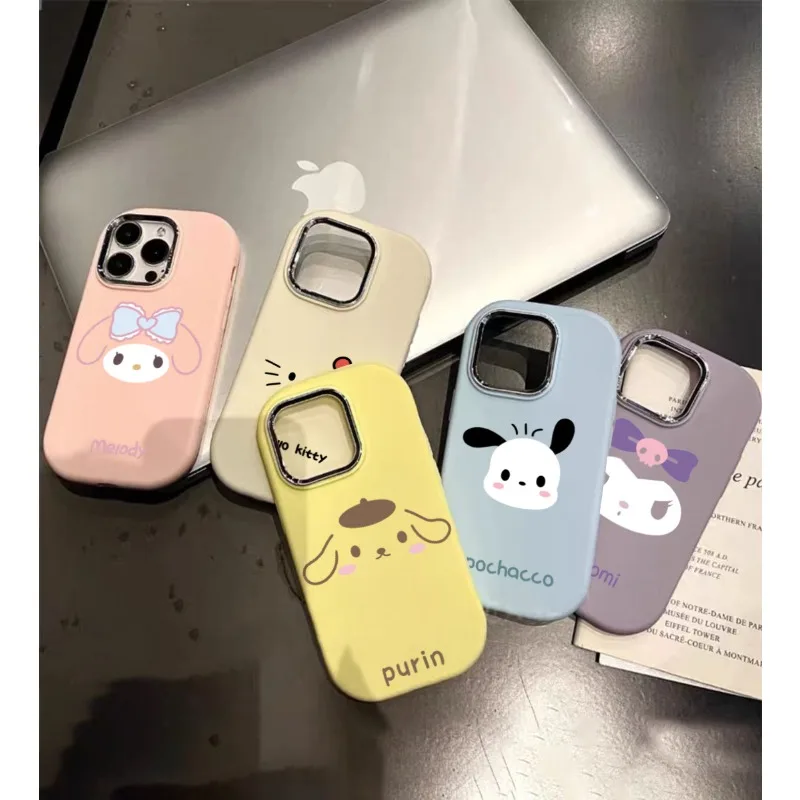 Sanrio Hello Kitty Kuromi Pochacco Transparent Silicone Phone Case For IPhone 15 Pro Max 14 13 12 11 ProMax Drop Protection Case