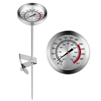 Stainless Steel Deep-Fried Pot Thermometer Oven Meat Grill Temperature Gauge Kitchen Supplies