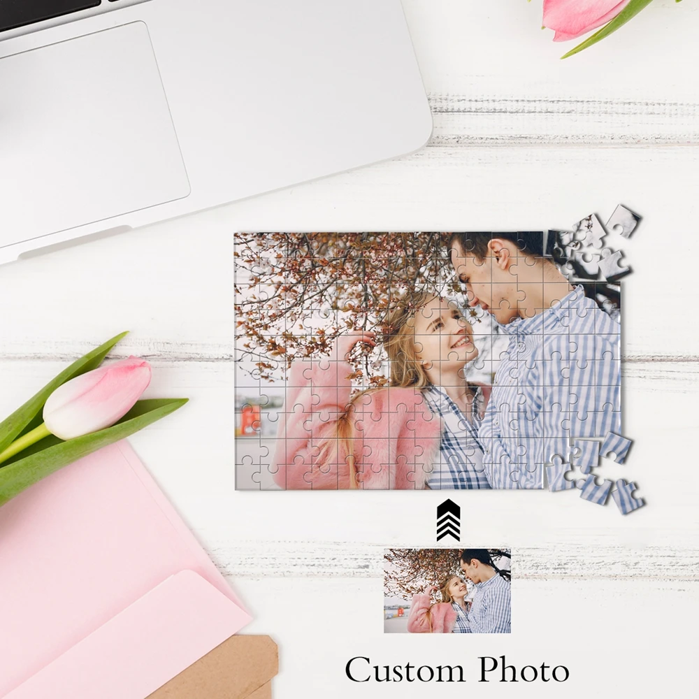 35/150/300/500pcs UV Print Couple Personalized Picture Custom DIY Personalised Photo Portrait Puzzles For Baby Toy Friend Gift