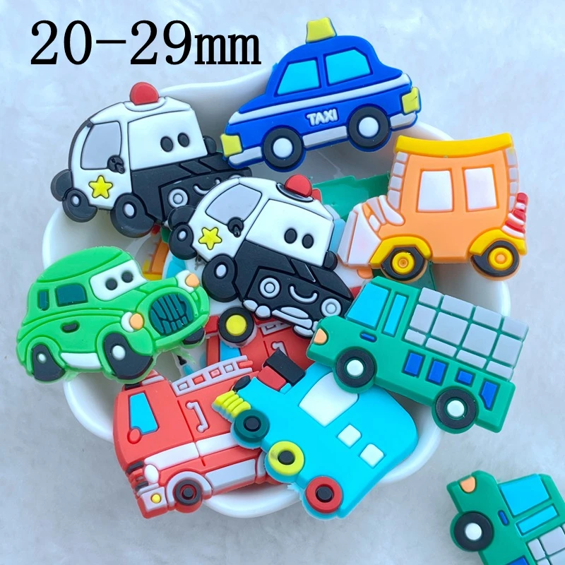 Cute Vehicle Transportation Series PVC cola flexível, Flat Back, DIY Scrapbook Embellishment, Phone Craft Decoração, Novo, 20pcs