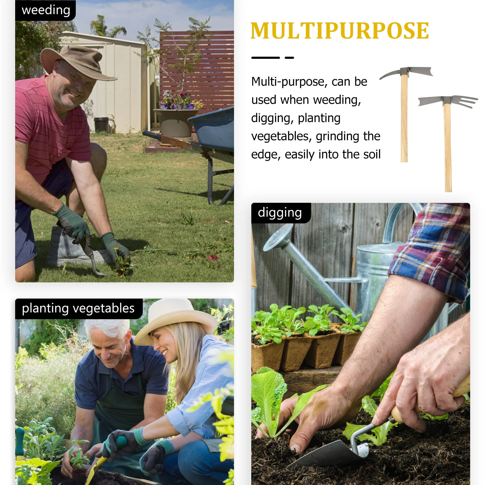 2Pcs Steel Garden H… - image