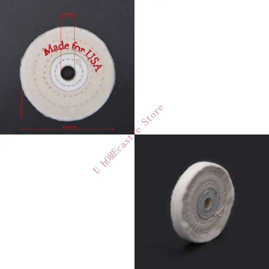 

63HF 3/4/5/6/7/8"Cloth Buffing Wheel Grinder For Wood Metal Jewelry Polishing Tools