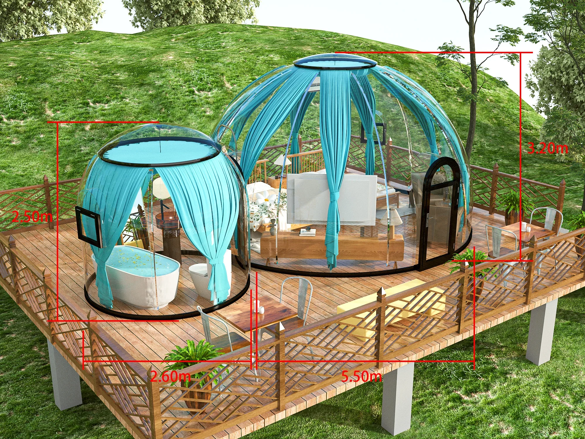 outdoor Glass Polycarbonate Dome House Glamping For Winter China Designs Bubble Dome Room