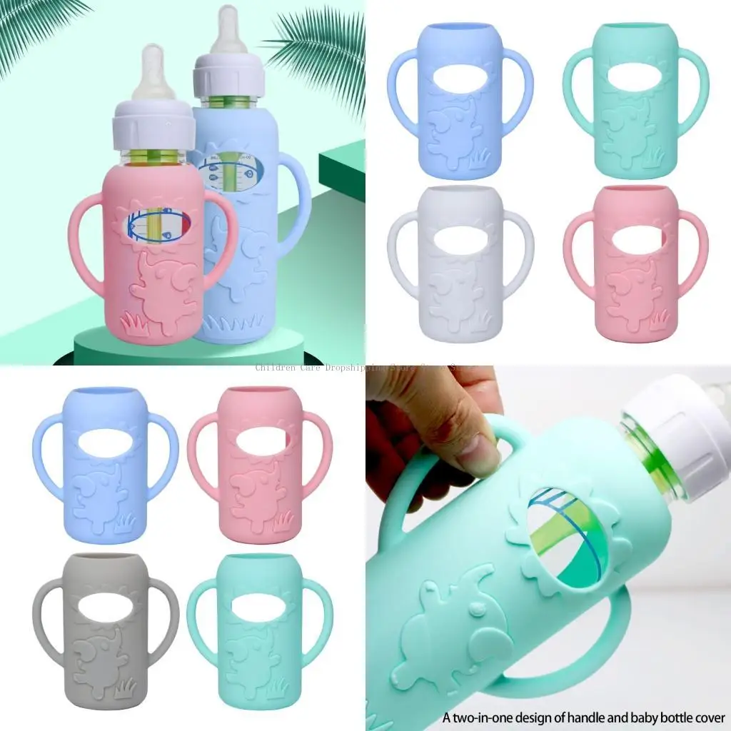 

4Pcs/pack Silicone Sleeves for Dr. Brown Glass Baby Feeding Bottles Shockproof
