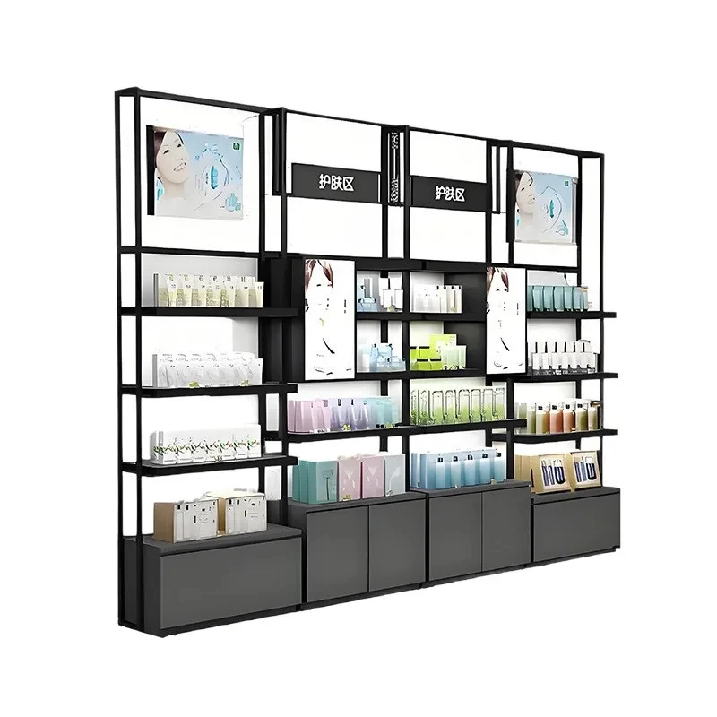 custom.Custom Cosmetics Shelf Makeup Skin Care Daily Use Station Beauty Lipstick Live Display Stand