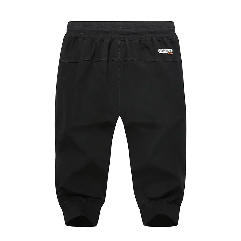 Men's Shorts Cotton Elastic Summer Bermuda Male 3/4 Calf Big Size Plus Large 7XL 8XL 9XL Cuff Below Knee Homme Clothing 2026