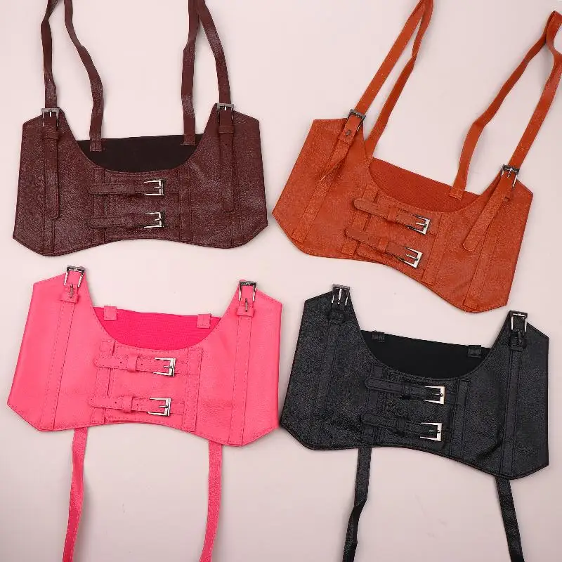 1 PC ผู้หญิงเข็มขัดเอว Underbust Corset PU หนังปรับ Punk Cummerbund Corset เข็มขัดกว้างชุดเครื่องแต่งกายเข็มขัด Cincher