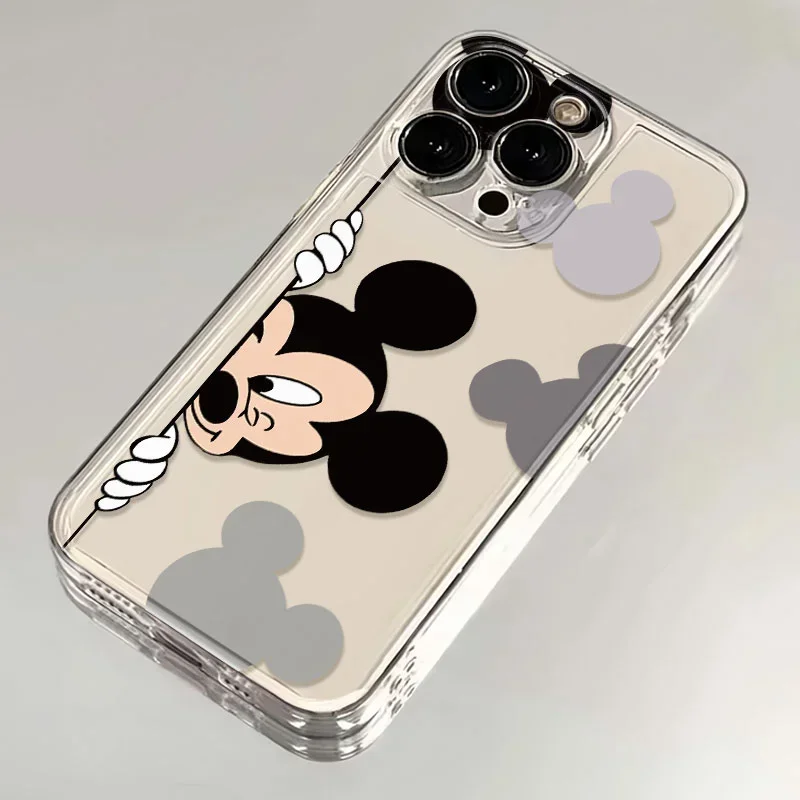 Disneys Mickeys Minnies Mouses individuality Siliocne Phone Case For iPhone 15 14 13 12 11 Pro Max 7 8 Plus XR XS MAX Y2K Cover