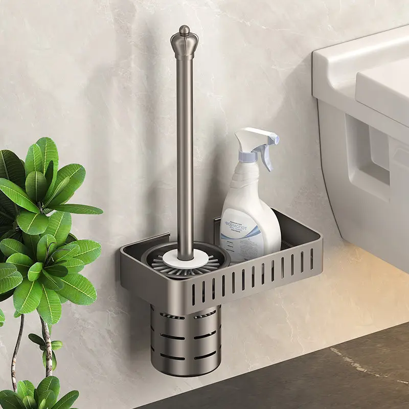 

Туалетная щетка без сверления для уборки унитаза без слепых зон