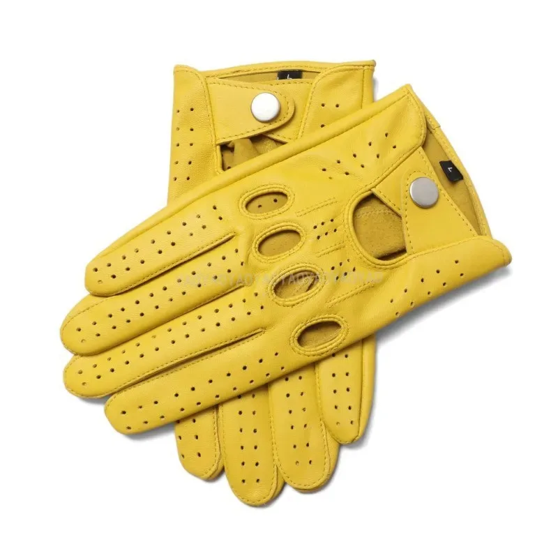 Мужские мотоциклетные перчатки из натуральной кожи, перчатки из овчины, модные женские черные дышащие перчатки для вождения, мужские варежки Мужские мотоциклетные перчатки из натуральной кожи, перчатки из овчины, модные женские черные дышащие перчатки для вождения, мужские варежки