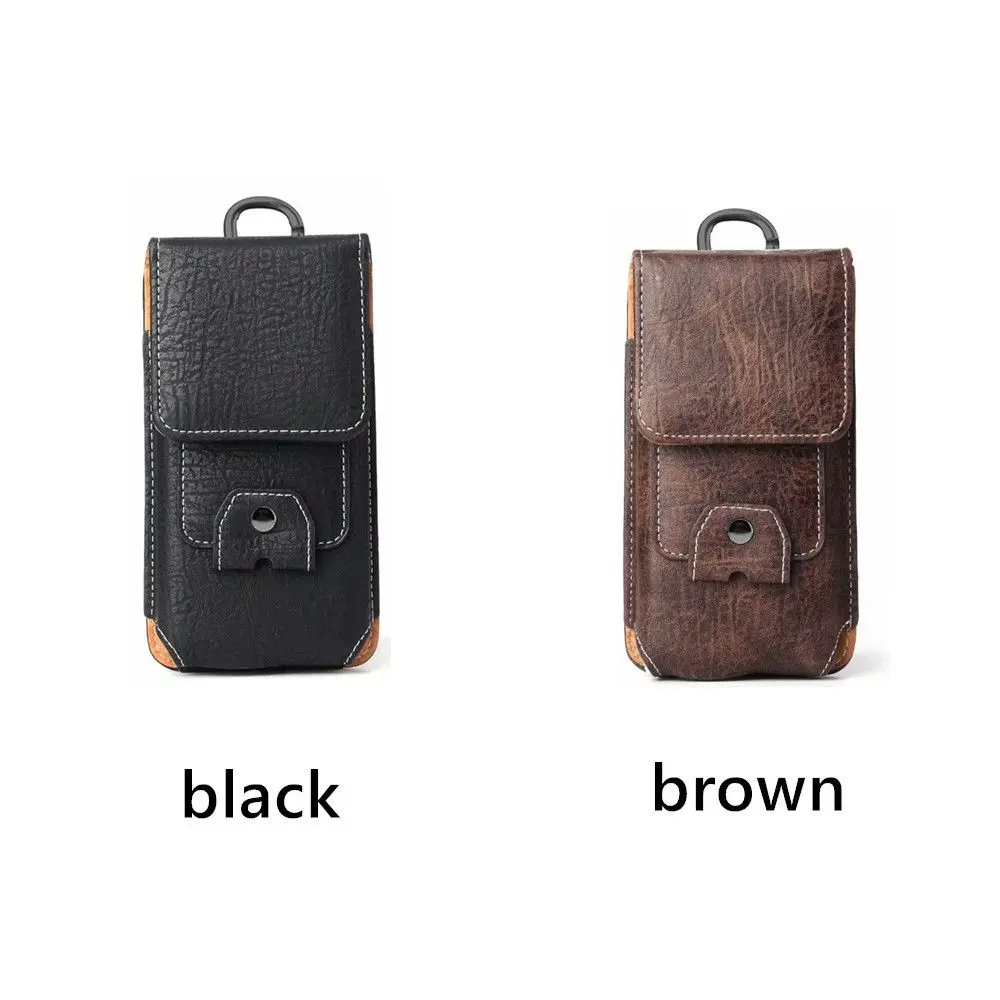 Suporte para celular para caminhada, bolsa para cintura, estojo de couro, bolsa para cinto masculino, bolsa para celular