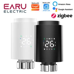 Tuya Smart ZigBee Radiator Actuator TRV Programmable Thermostatic Radiator Valve App Remote Temperature Controller Support Alexa