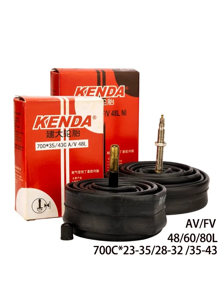 AliExpress Kenda 700c Bicycle Inner Tubes French/Presta Schrader Valve 48mm 60mm 80mm F/V A/V MTB Road Bike Tyres 700C*23-35C 28-32C 35-43C