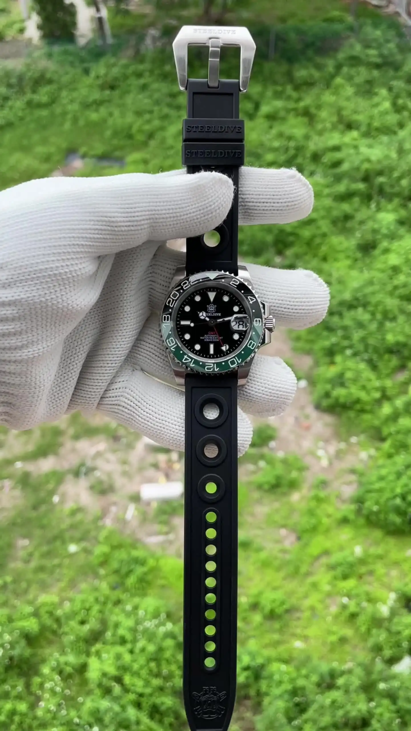 STEELDIVE SD1993 V2 Bidirectionele Bezel Vierwijzerige GMT 41MM Kast Saffierglas Super Lumineus 300M NH34 Heren Duikhorloges