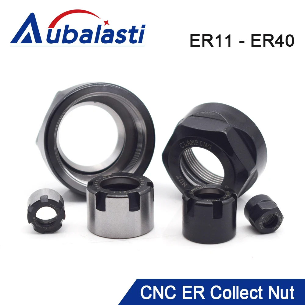 Aubalasti CNC ER Collet Chuck Nut ER11A ER16A ER20A ER16M ER20M ER25UM ER32UM ER40UM for CNC Router Engraving Machine