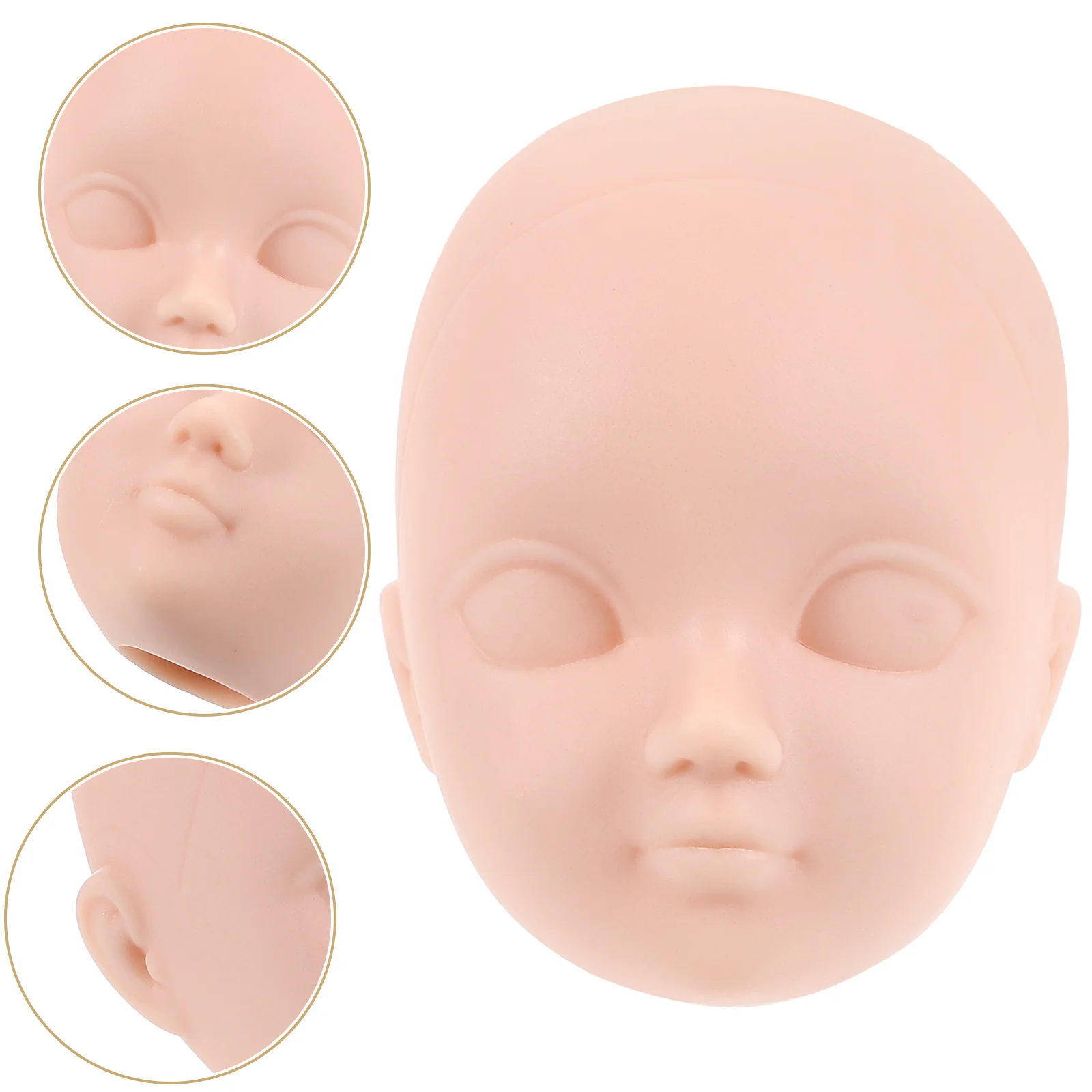 10 Pcs Dress up Head DIY Makeup Baby Dolls Craft Making Heads for Crafts Repair Tiny Component Child