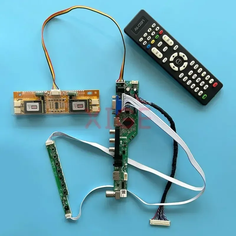 LCD Driver Board Fit M270HW01 M240HW01 M215HW01 M215HW03 4CCFL LVDS 30 Pin Screen Analog TV 1920*1080 AV+USB+IR+VGA+HDMI Kit DIY