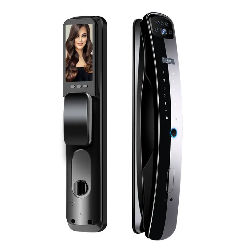 

3D Face Recognition Automatic Fingerprint Lock Smart Lock Peephole Viewer Monitoring Household Electronic Password Lock