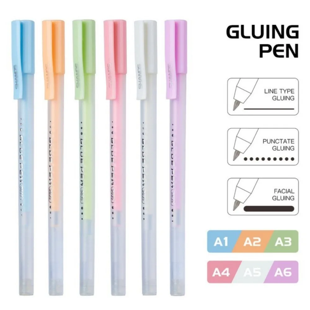 Pena Lem Kemasan Kartu Hisap Warna Macaron Lem Titik Buatan Tangan DIY Lem Cepat Kering Portabel Alat Tulis Sekolah & Kantor