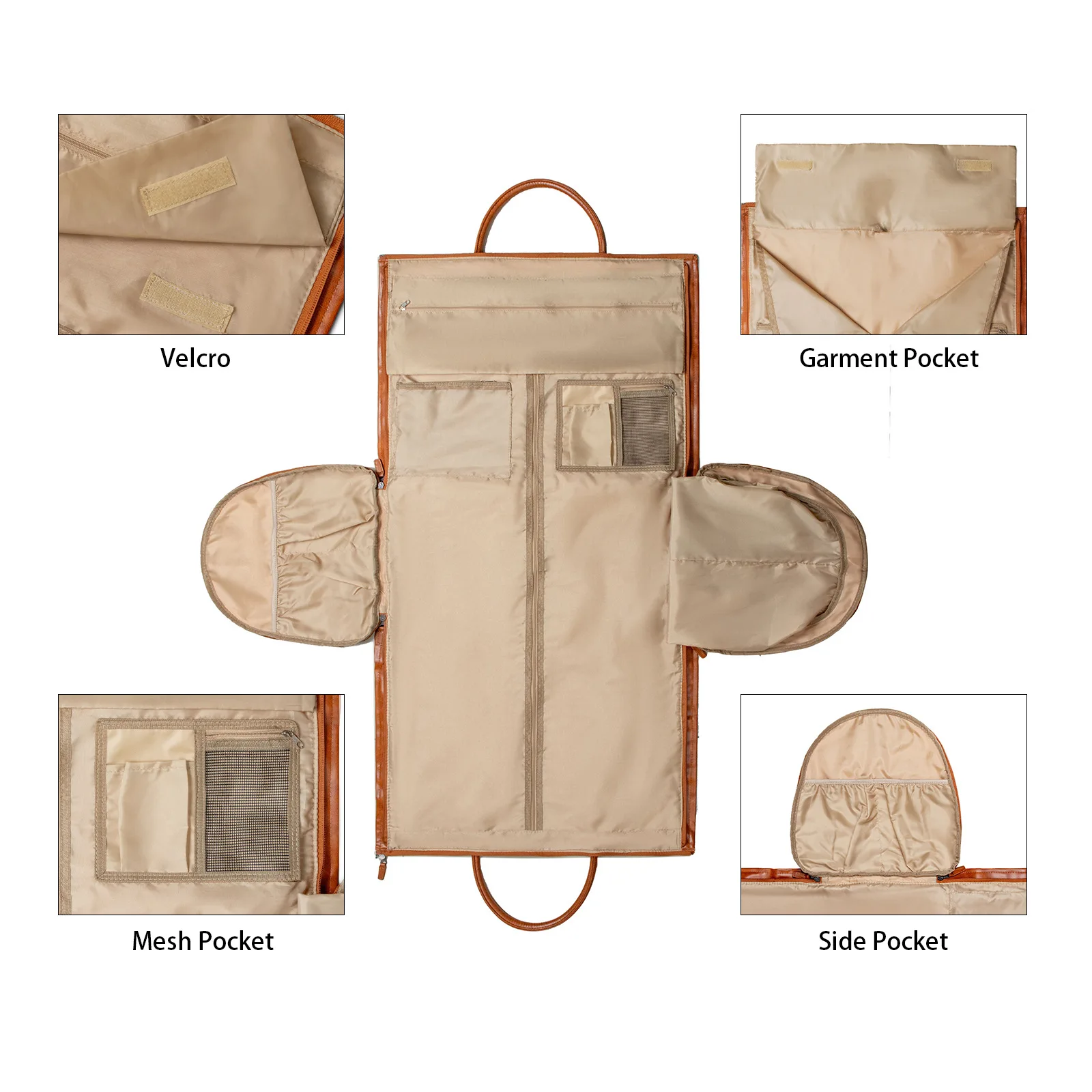 Geestock Large Duffle Travel Bag Waterproof PU Leather Weekend Bag Business Suit Bags For Men Women Foldable Garment Bag Hangbag