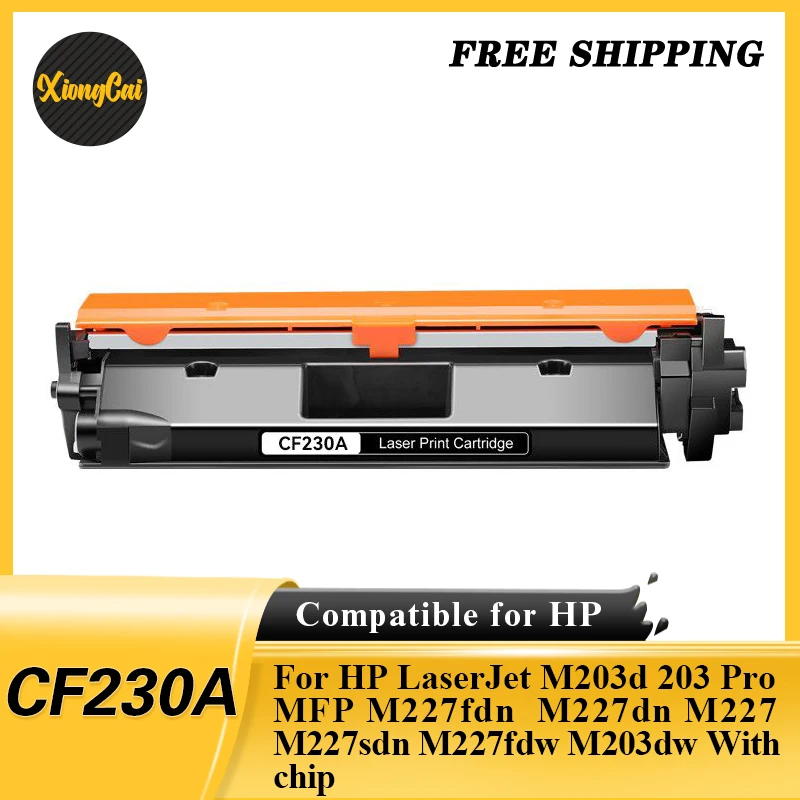 

Совместимый тонер-картридж CF230A, подходящий для HP LaserJet M203d 203 Pro MFP M227fdn M227dn M227sdn M227fdw M203dw с чипом
