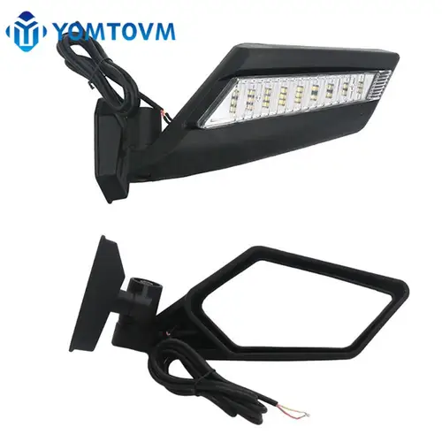 Imagen 1 del producto Espejo retrovisor lateral UTV con luz LED de señal de giro, espejos laterales para Can Am Maverick X3 R Max 715002898