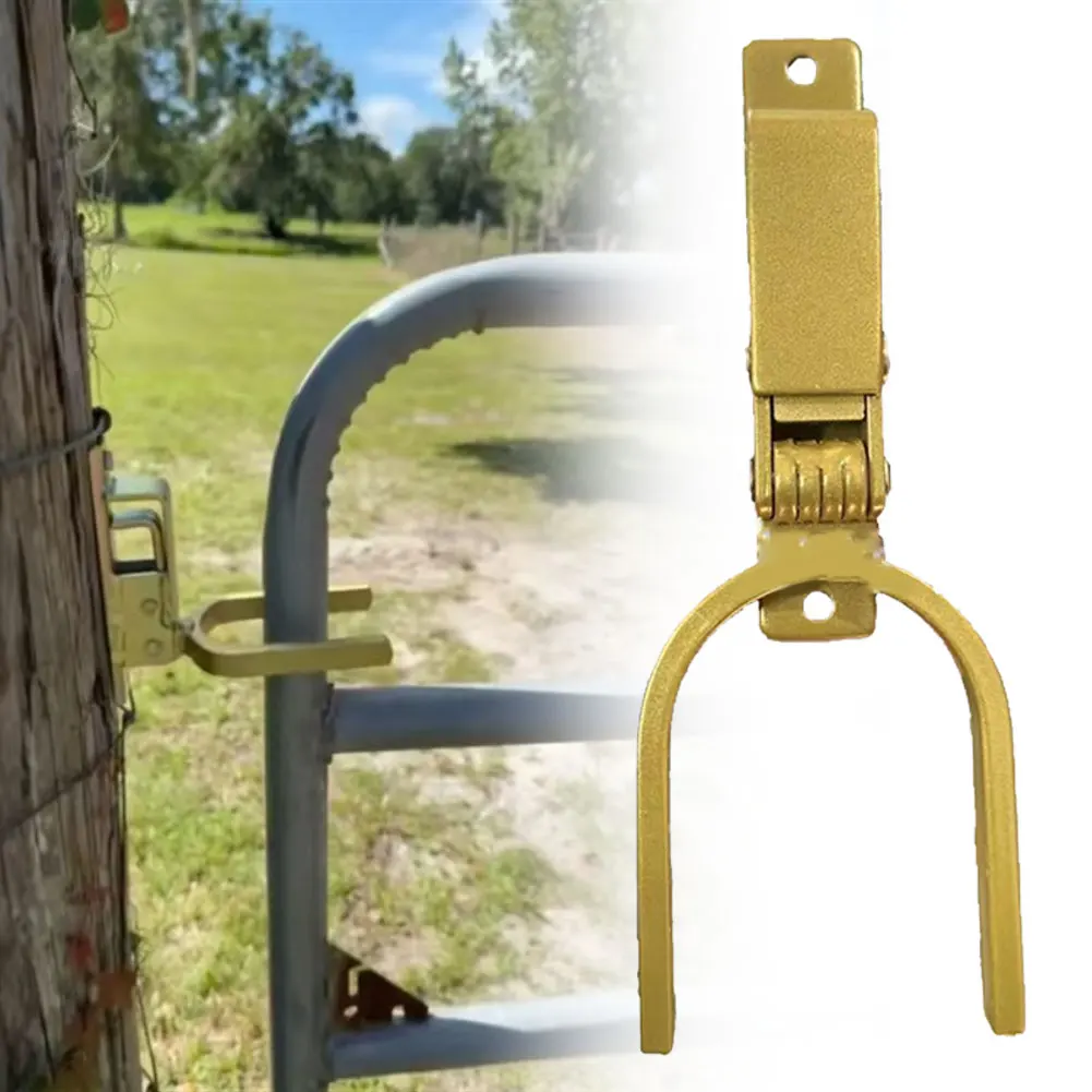 

Для мгновенной блокировки защелки для ворот, автоматический пружинный замок, оцинкованная сталь, для мгновенного замка, дверная защелка, обустройство дома