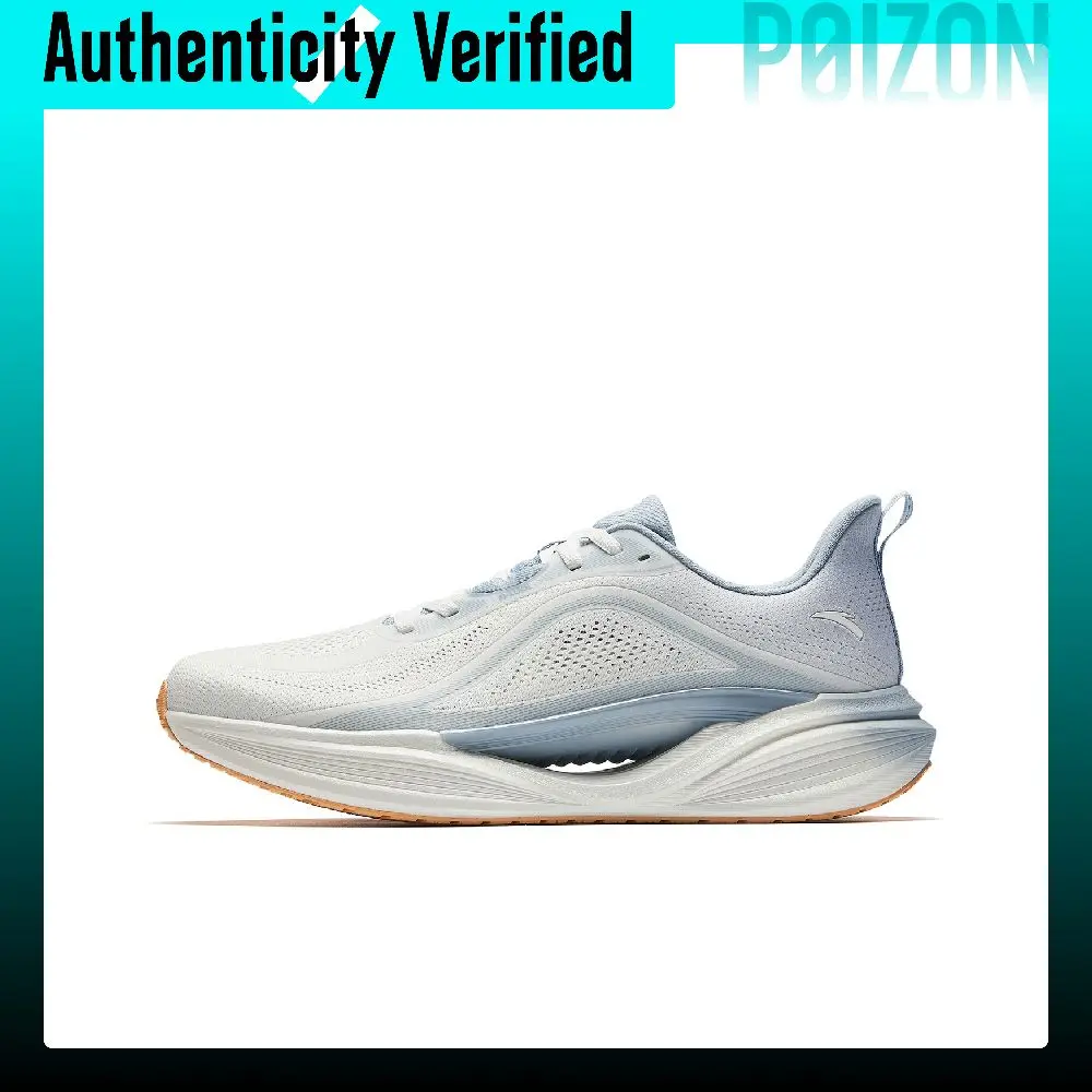 Anta Hydrogen Run Cool Fabric Low top Running Shoes Men's Papyrus White/Dusty Blue 112625542-4