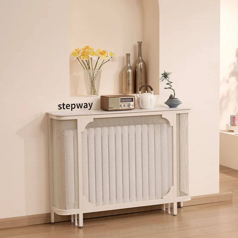 Entrance French entrance table radiator above the decoration cover storage rack cream style wall table