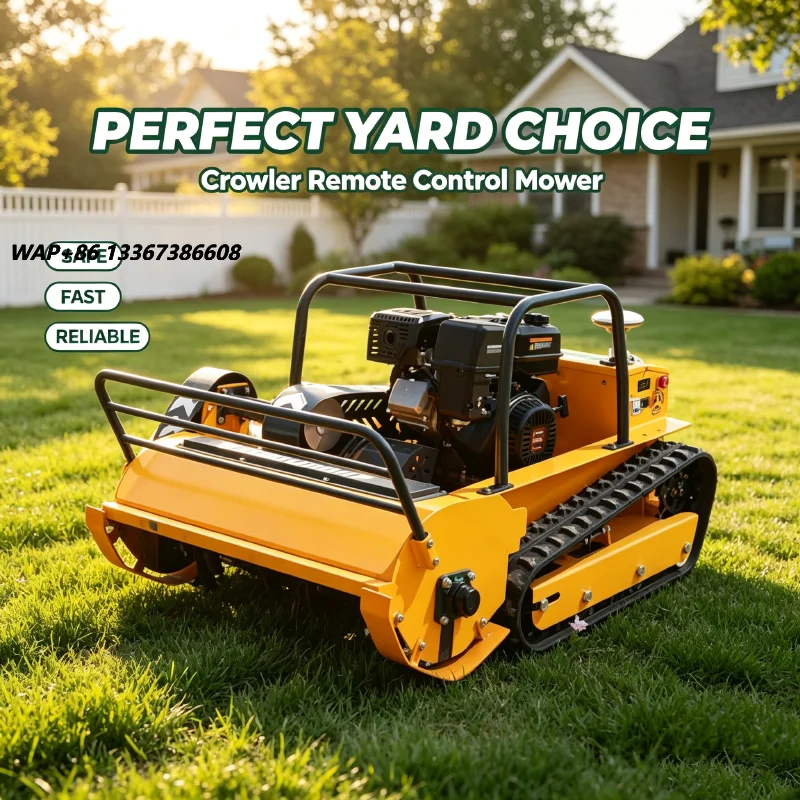 Wholesale Crawler Remote Control Tracked Lawn Mower Robotic Grass Mowing Machine Competitive Price