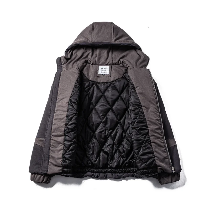 W2EJOURNEY ЕС, США, размер, высокое качество, винтажная роскошная хлопковая куртка с цветными блоками, мужская рабочая одежда, плотное хлопковое пальто, куртка