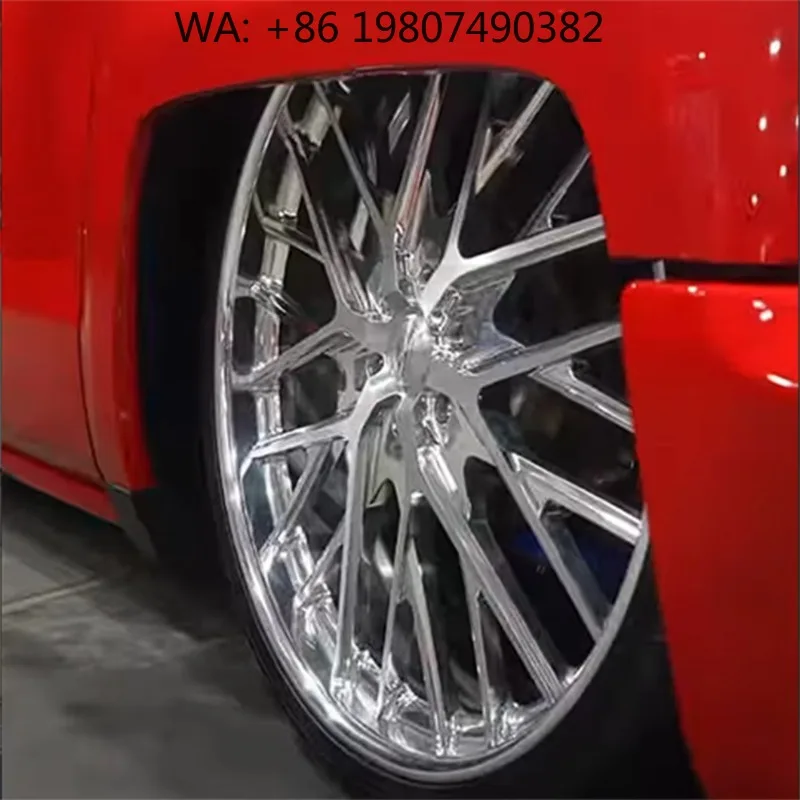 24-26 Inch T6061 Aluminum Monoblock 2-Piece Deep Dish Forged Alloy Wheels Heavy Duty Aftermarket Rims For Medium & Large Trucks