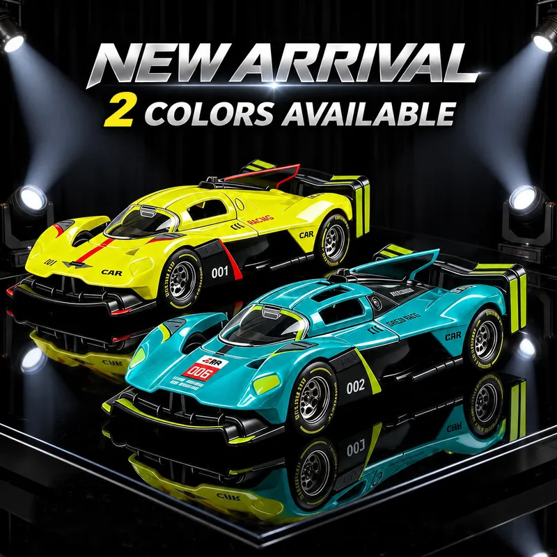 NEW  1:36 Aston Martin Valkyrie Alloy Pull-Back Model Car Opening Doors Diecast Hypercar Collectible Christmas Birthday Gift